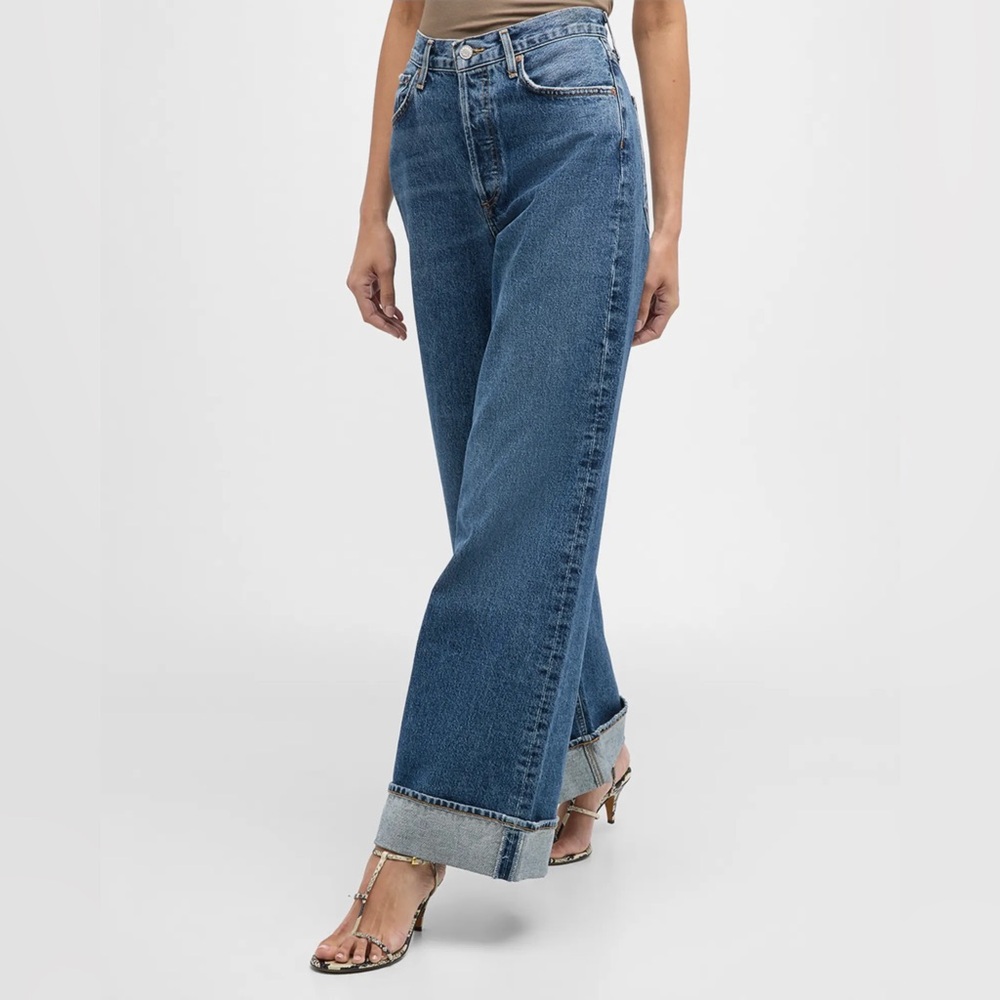 Agolde Dame Cuff Jeans Navigate Size 28